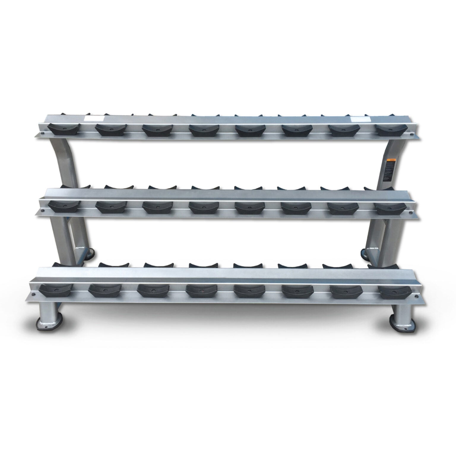 MYO Strength 12 Pair 3 Tier Dumbbell Rack With Stirrups