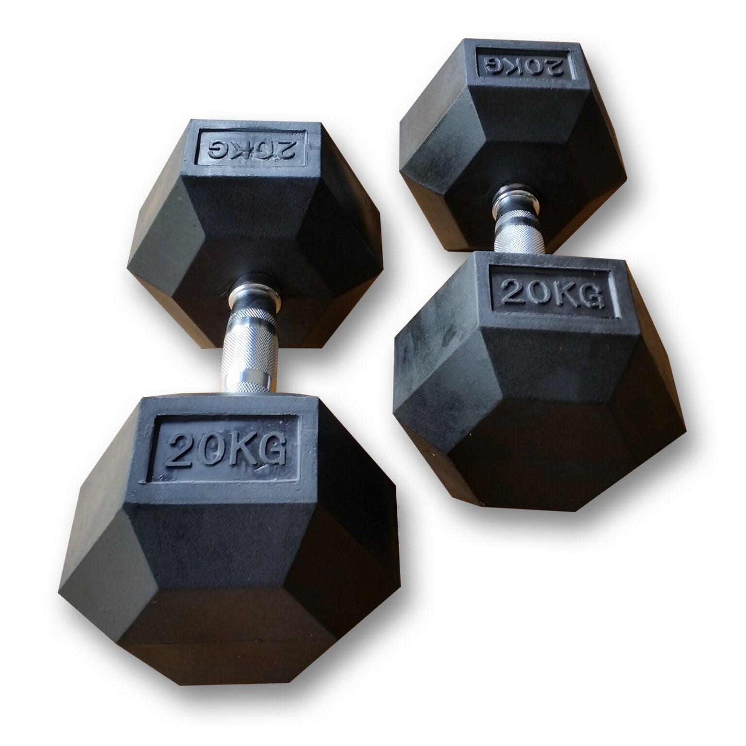 MYO Strength Hex Rubber Dumbbells (2.5 - 25kg)