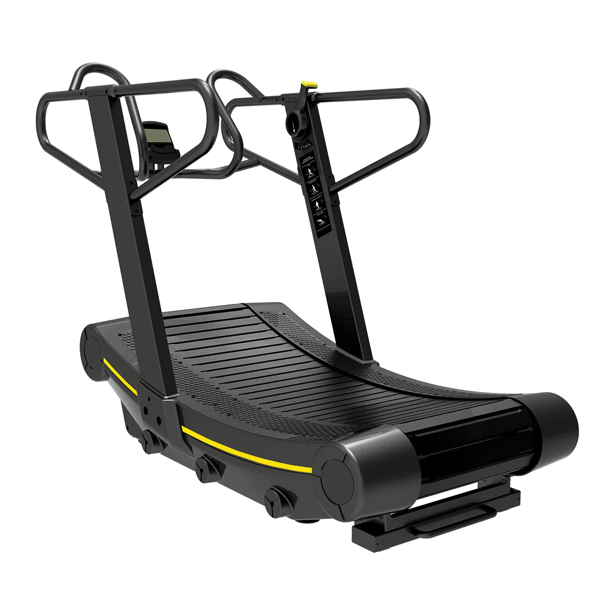 Pulse Fitness Premium Curved Treadmill in Black